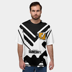 Футболка оверсайз мужская Rainbow six паттерн дигл, цвет: 3D-принт — фото 2