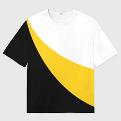 Мужская футболка оверсайз За веру царя и святую триединую Русь Большой крест