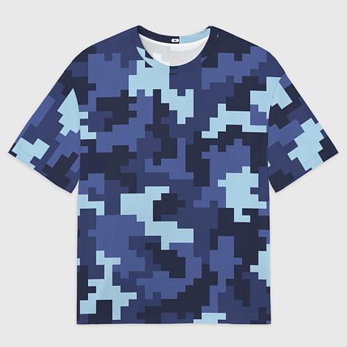Мужская футболка оверсайз Пиксельный камуфляж текстура / 3D-принт – фото 1