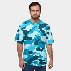 Футболка оверсайз мужская Военная текстура камуфляжа, цвет: 3D-принт — фото 2