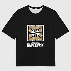 Мужская футболка оверсайз Юбисофт гейм радуга 6