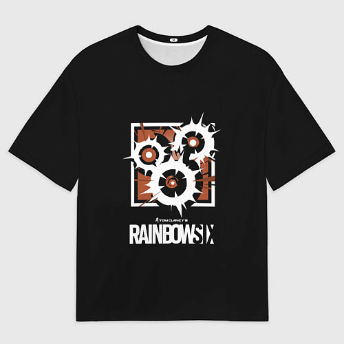 Мужская футболка оверсайз Том Кленси радуга онлайн гейм / 3D-принт – фото 1