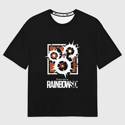Мужская футболка оверсайз Том Кленси радуга онлайн гейм