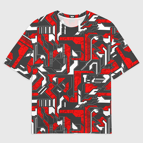 Мужская футболка оверсайз Абстракция геометрический паттерн / 3D-принт – фото 1