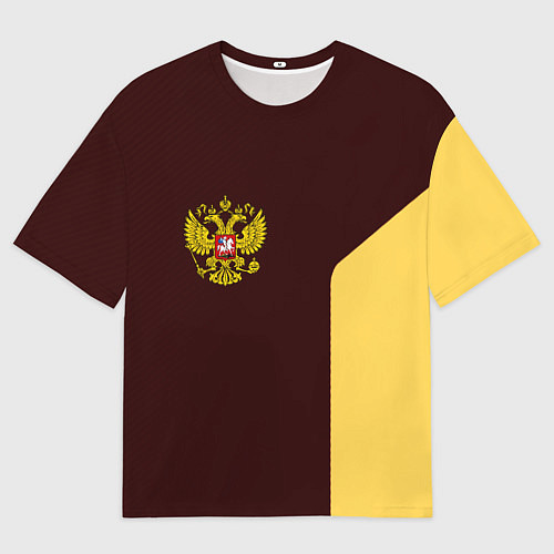 Мужская футболка оверсайз Россия ретро стиль / 3D-принт – фото 1