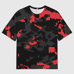 Футболка оверсайз мужская Камуфляжная текстура милитари, цвет: 3D-принт