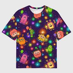 Футболка оверсайз мужская Позитивные монстрики, цвет: 3D-принт