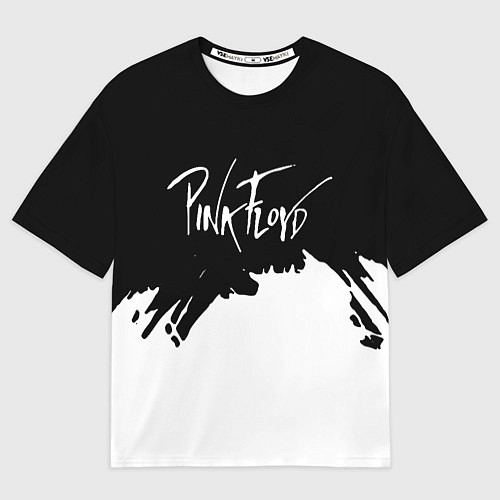 Мужская футболка оверсайз Pink Floyd белые краски / 3D-принт – фото 1