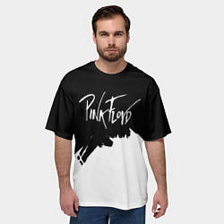 Футболка оверсайз мужская Pink Floyd белые краски, цвет: 3D-принт — фото 2