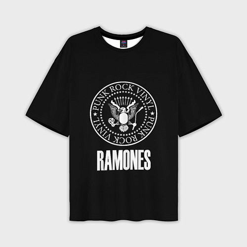 Мужская футболка оверсайз Ramones rock logo / 3D-принт – фото 1