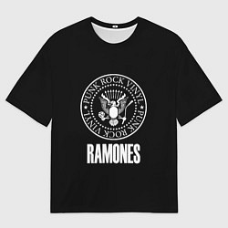Мужская футболка оверсайз Ramones rock logo