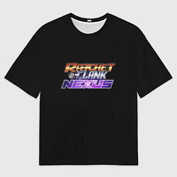 Мужская футболка оверсайз Ratchet & Clank logo