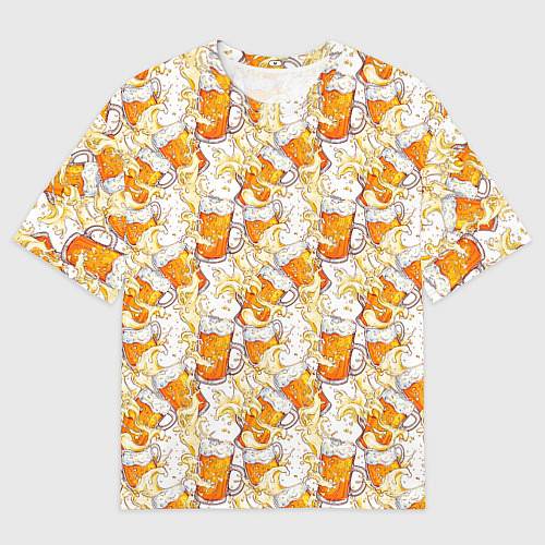 Мужская футболка оверсайз Кружки с пивом / 3D-принт – фото 1