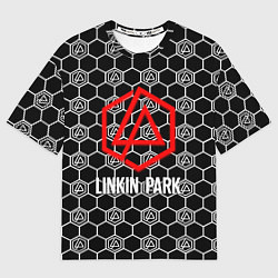 Футболка оверсайз мужская Linkin park logo pattern, цвет: 3D-принт