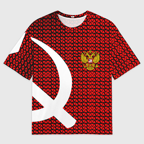 Мужская футболка оверсайз РФ стиль СССР / 3D-принт – фото 1