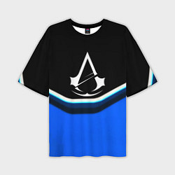 Мужская футболка оверсайз Assassins Creed logo abstergo