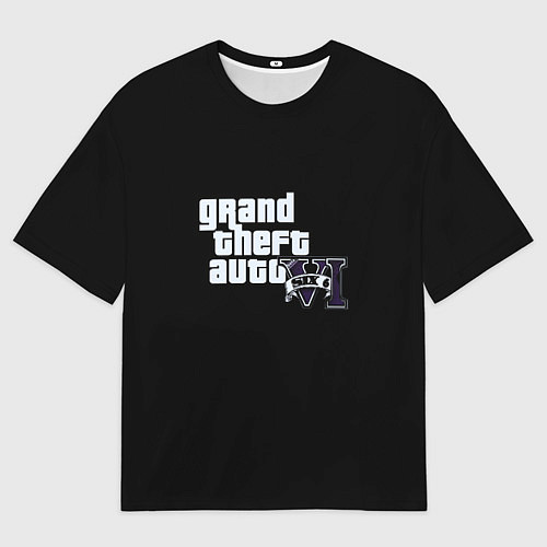 Мужская футболка оверсайз GTA 6 logo vice city / 3D-принт – фото 1