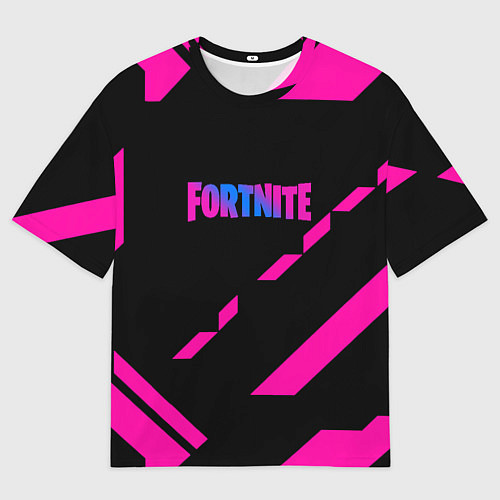 Мужская футболка оверсайз Fortnite geometry pink / 3D-принт – фото 1