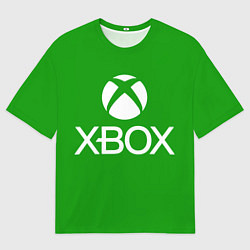 Мужская футболка оверсайз X-box logo green