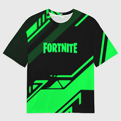 Мужская футболка оверсайз Fortnite geometry green