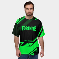 Футболка оверсайз мужская Fortnite geometry green, цвет: 3D-принт — фото 2