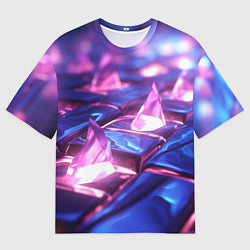 Футболка оверсайз мужская Абстракция из блестящих камней и плит, цвет: 3D-принт