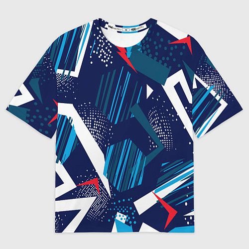 Мужская футболка оверсайз Абстрактный фон с пятнистым узором / 3D-принт – фото 1