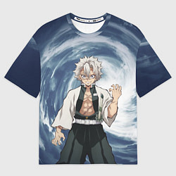 Мужская футболка оверсайз Столп Ветра Санеми Шинадзугава