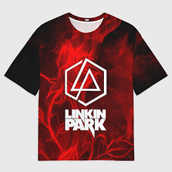 Футболка оверсайз мужская Linkin park fire flower, цвет: 3D-принт