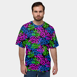 Футболка оверсайз мужская Королева граффити, цвет: 3D-принт — фото 2