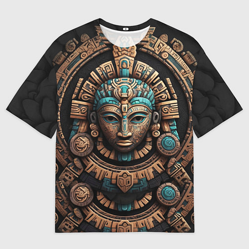 Мужская футболка оверсайз Древние узоры цивилизации индейцев Майя / 3D-принт – фото 1