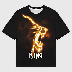 Футболка оверсайз мужская Lion fire King, цвет: 3D-принт