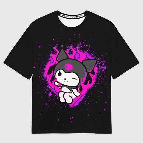 Мужская футболка оверсайз Огненное сердце Куроми / 3D-принт – фото 1