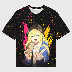 Футболка оверсайз мужская Медуза не умеет плавать в ночи - Кано Яманоути, цвет: 3D-принт