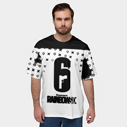 Футболка оверсайз мужская Rainbox six game pattern, цвет: 3D-принт — фото 2
