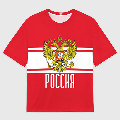 Мужская футболка оверсайз Герб Российской Федерации / 3D-принт – фото 1