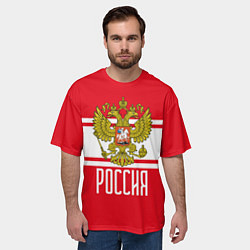 Футболка оверсайз мужская Герб Российской Федерации, цвет: 3D-принт — фото 2