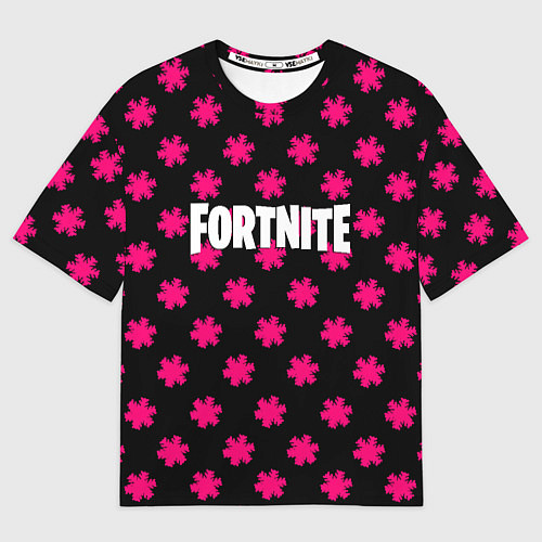 Мужская футболка оверсайз Fortnite snowflake pattern / 3D-принт – фото 1