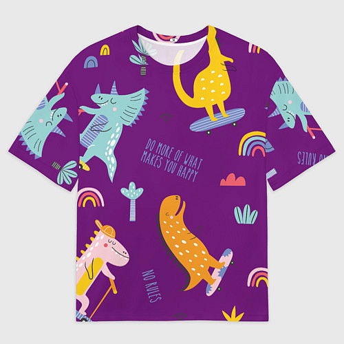 Мужская футболка оверсайз No rules / 3D-принт – фото 1