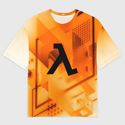 Мужская футболка оверсайз Half life rusty steel