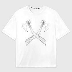 Мужская футболка оверсайз Топоры