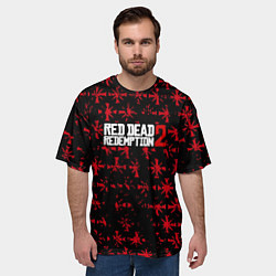 Футболка оверсайз мужская Red dead redemption x farcry pattern, цвет: 3D-принт — фото 2