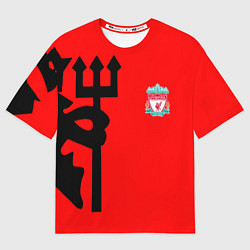 Мужская футболка оверсайз Liverpool fc sport steel