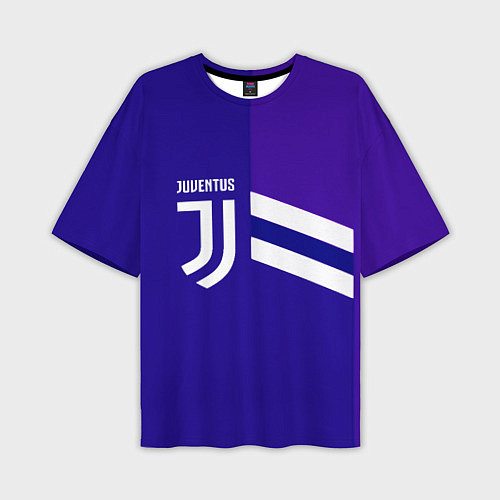 Мужская футболка оверсайз Juventus sport geometry line / 3D-принт – фото 1