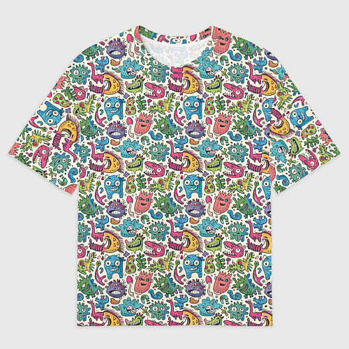 Мужская футболка оверсайз Лесные чудовища / 3D-принт – фото 1