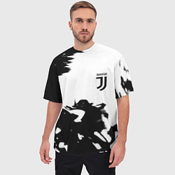 Футболка оверсайз мужская Juventus smoke black fire, цвет: 3D-принт — фото 2
