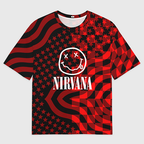 Мужская футболка оверсайз Nirvana star pattern / 3D-принт – фото 1