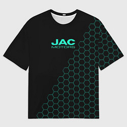 Мужская футболка оверсайз Jac motors чёрный мозаика