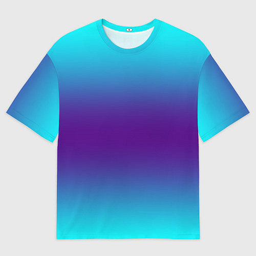 Мужская футболка оверсайз Градиент из неона / 3D-принт – фото 1