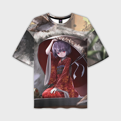 Мужская футболка оверсайз Touhou Project Симмёмару Сукуна / 3D-принт – фото 1